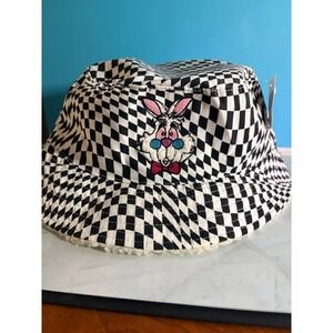 Disney Parks Alice in Wonderland White Rabbit Bucket Hat Adults Sherpa 59cm NWT